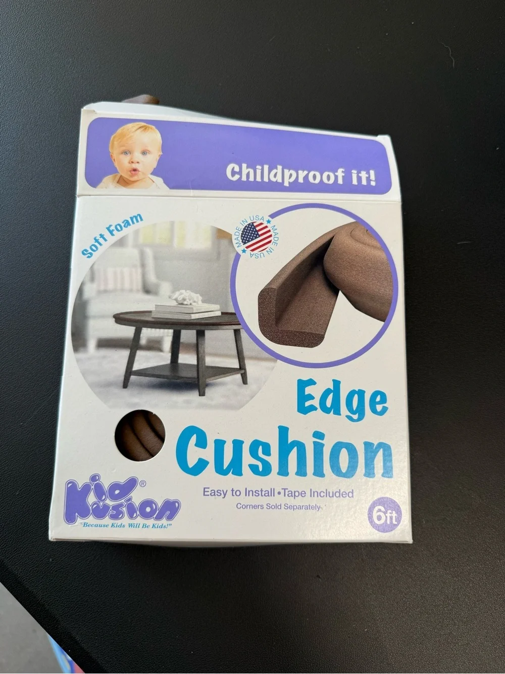 Brown Edge Cushion - 6ft Childproof Foam Guard